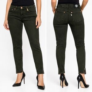 Kenzo Paris Jungle Green Skinny Ankle-Zip Jeans – Women’s Sz 42 (US 8-10 Approx)